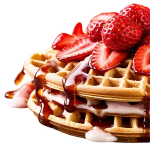 Strawberry Topped Waffle PNG 72 PNG