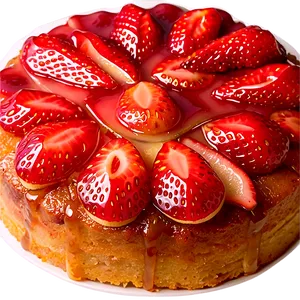 Strawberry Upside Down Cake PNG 25 PNG