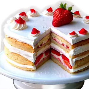 Strawberry Vanilla Cake PNG 69