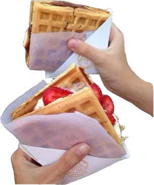 Strawberry Waffle Sandwiches