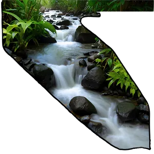 Stream In Rainforest PNG 06262024