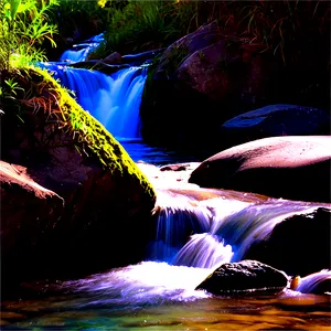 Stream Through Canyon PNG Ckr