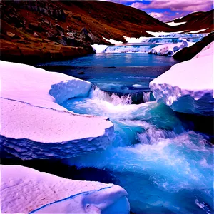Stream With Icebergs PNG Muc98