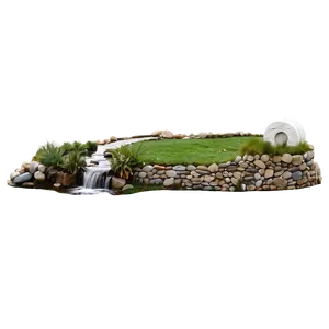 Stream With Waterwheel PNG 06262024