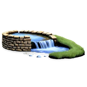 Stream With Waterwheel PNG Otx