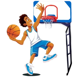 Street Basketball Cartoon Png Men PNG image