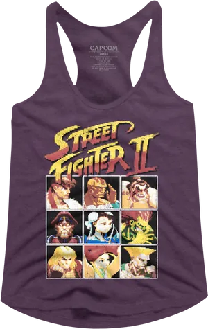 Street Fighter I I Tank Top Design PNG image