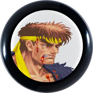 Street Fighter Ryu Pixel Art PNG image