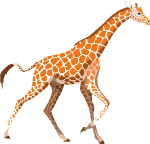Striding Giraffe Vector Illustration PNG image