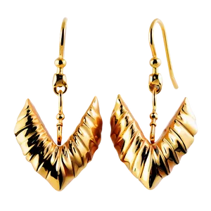 Striking Gold Zigzag Earrings PNG 06262024