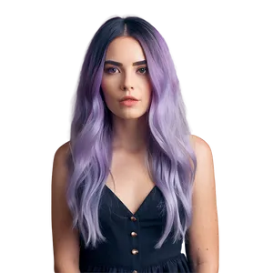 Striking Purple Hair Ombre Effect PNG 06272024 PNG
