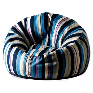 Striped Bean Bag Chair Png Aqg56 PNG image