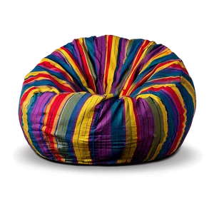 Striped Bean Bag Chair Png Olj PNG image