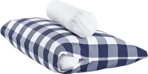 Striped Beddingand Pillow Set PNG image