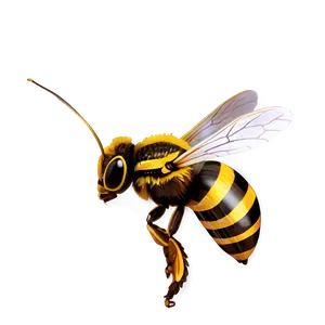 Striped Bee Png 05232024 PNG image