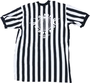 Striped Blackand White T Shirt PNG image