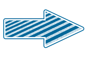 Striped Blue Arrow Graphic