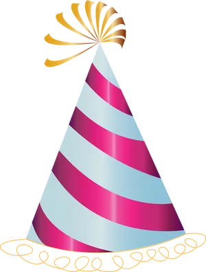 Striped Celebration Party Hat PNG image