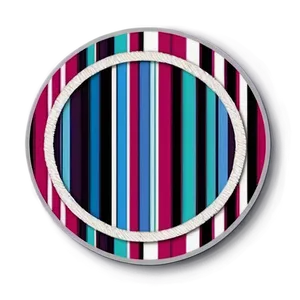 Striped Circular Sticker PNG 06282024