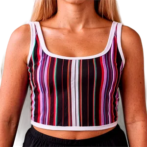 Striped Crop Top Png 05252024 PNG image