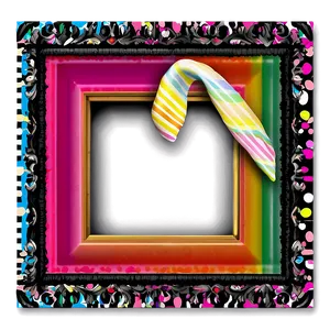 Striped Cute Frame PNG 14 PNG