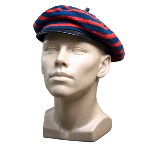 Striped French Beret Png Pin PNG image