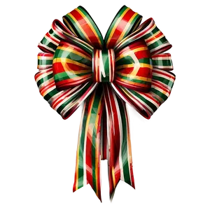 Striped Gift Bow PNG 06132024
