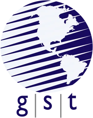 Striped Global Logo Design PNG image