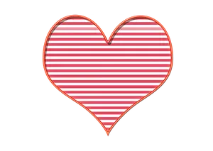 Striped Heart Graphic