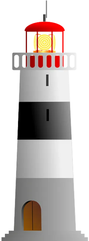 Striped Lighthouse Illustration.png PNG image