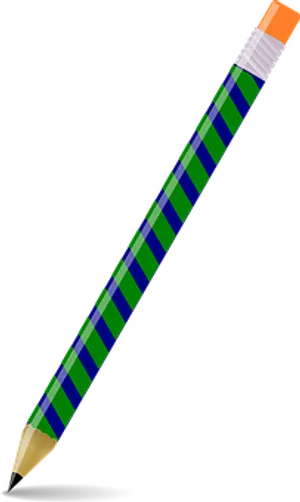 Striped Pencil Black Background