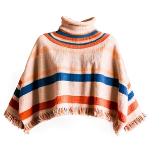 Striped Poncho Fashion PNG Dbo74