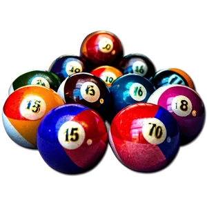 Striped Pool Balls PNG 06292024