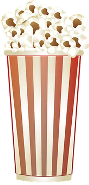 Striped Popcorn Container Full PNG image