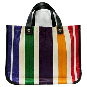 Striped Shopping Bag Png 18 PNG image