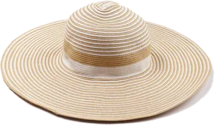 Striped Sun Hat Isolated PNG