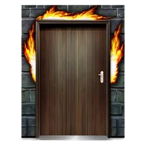 Strong Fire Door PNG Bew