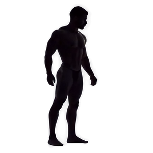 Strong Male Silhouette PNG Lxq