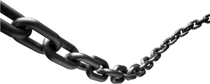 Strong Steel Chain Link Black Background PNG image