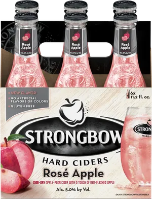Strongbow Rose Apple Cider Packaging PNG image