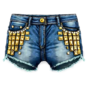 Studded Denim Jorts PNG Gyr