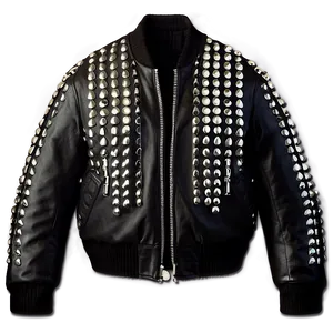 Studded Leather Bomber PNG 06282024 PNG