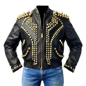 Studded Leather Bomber PNG Wei89 PNG
