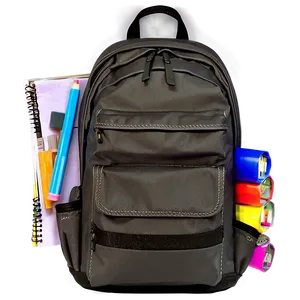 Student Backpack And Supplies PNG 05232024
