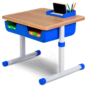 Student Desk With Cup Holder PNG 06212024 PNG