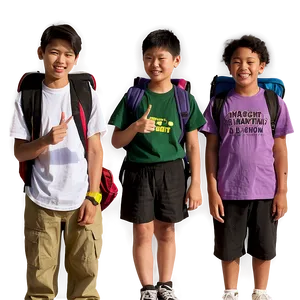Student Field Trip Group PNG Exj49