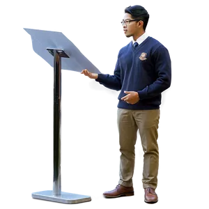 Student Giving Presentation PNG 86