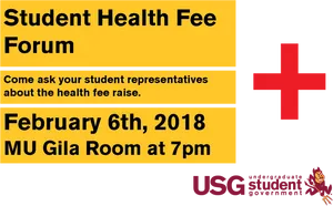 Student Health Fee Forum Event Poster2018 PNG image