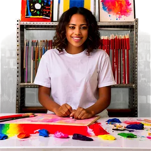 Student In Art Class PNG Mnn PNG
