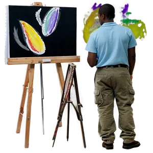 Student In Art Class PNG Qum PNG